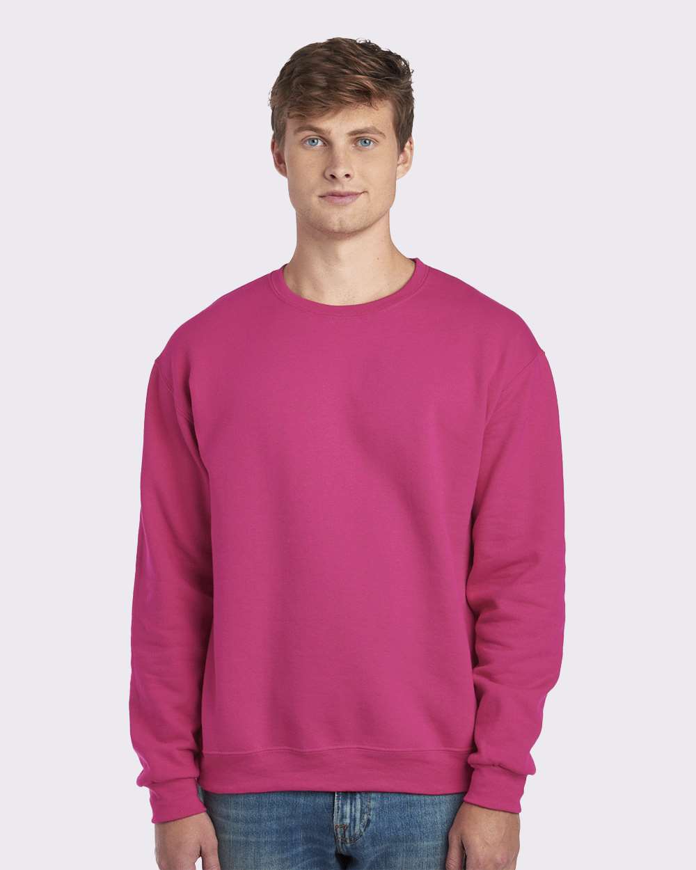 JERZEES Adult NuBlend® Fleece Crew - Cyber Pink