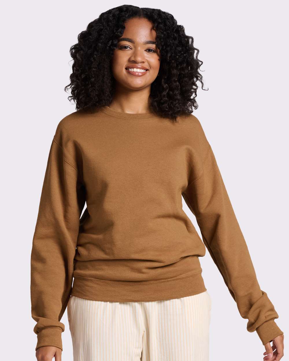 JERZEES Adult NuBlend® Fleece Crew - Golden Pecan