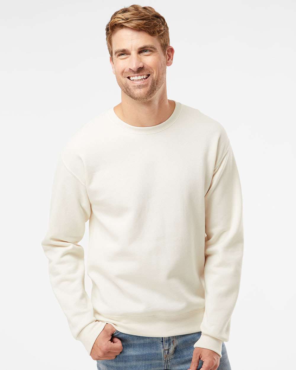JERZEES Adult NuBlend® Fleece Crew - Sweet Cream Heather