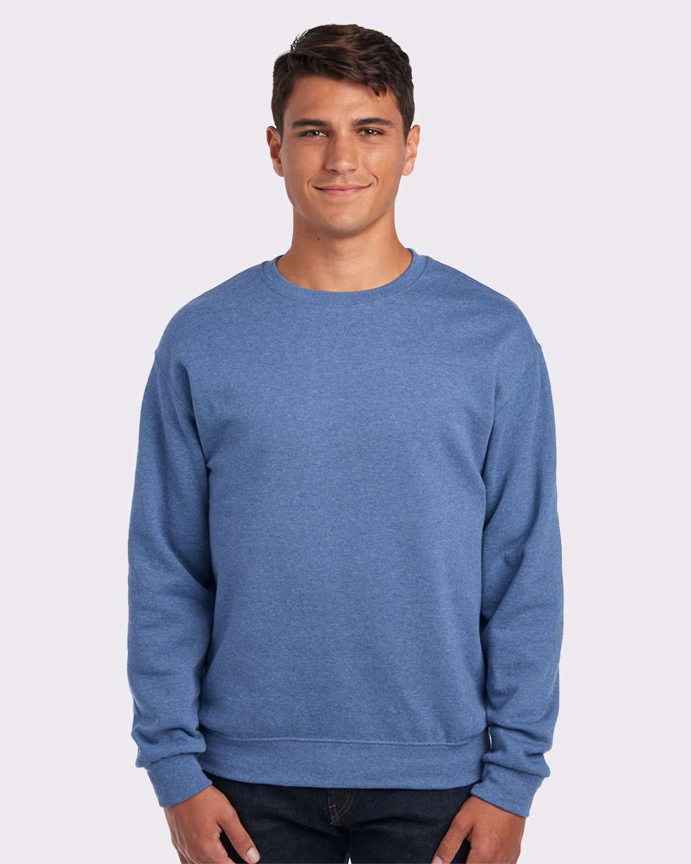 JERZEES Adult NuBlend® Fleece Crew - Vintage Heather Blue