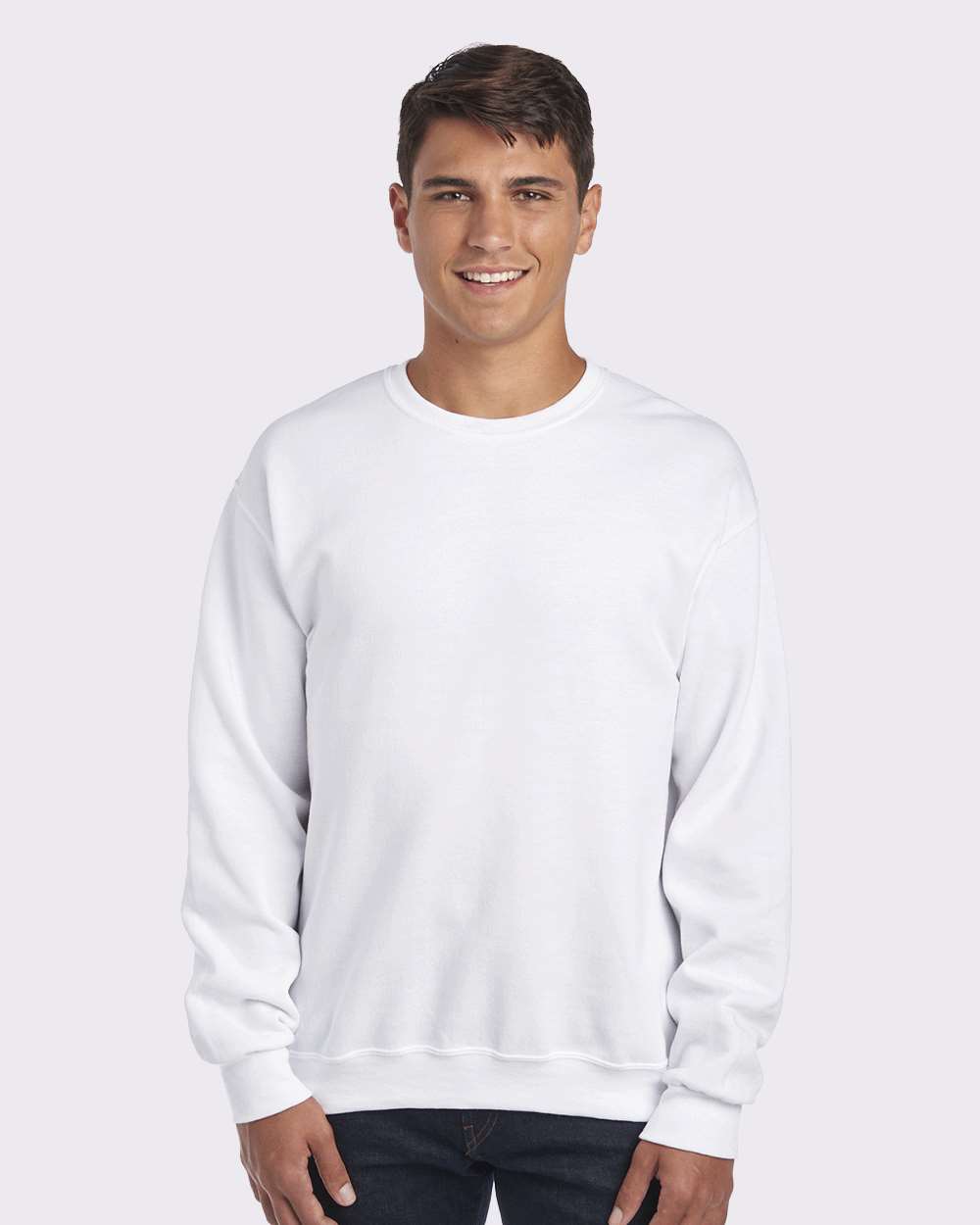 JERZEES Adult NuBlend® Fleece Crew - White