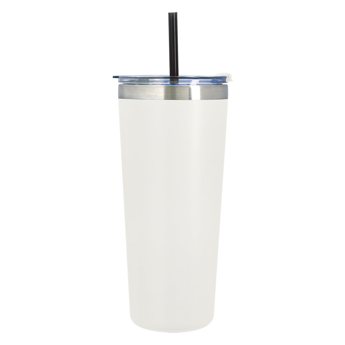 24 Oz. Colma Basics Tumbler - White/Black Straw
