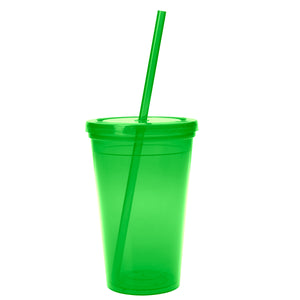 16 Oz. Sunsplash Double Wall Tumbler - Translucent Lime