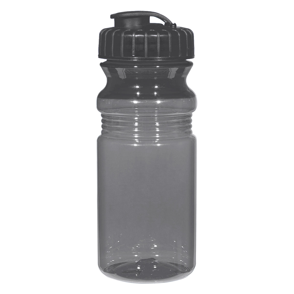 20 Oz. Poly-Clear™ Fitness Bottle With Super Sipper Lid - Translucent Charcoal