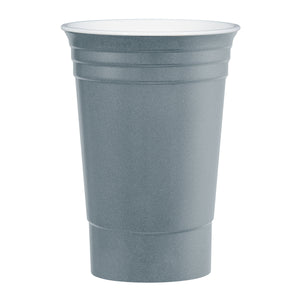 The Cup™ - Metallic Gray With White