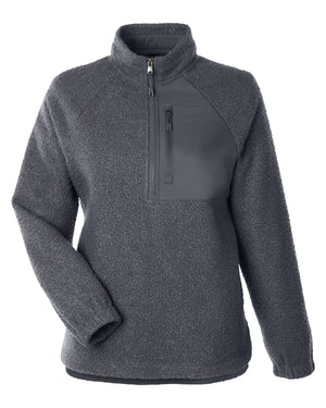 Ladies' Aura Sweater Fleece Quarter-Zip - Carbon