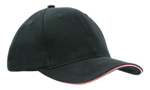 6 Panel HBC Double Sandwich Cap - Custom Embroidered -