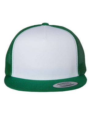 YP Classics Adult Classic Trucker Cap - Kelly/ White/ Kelly