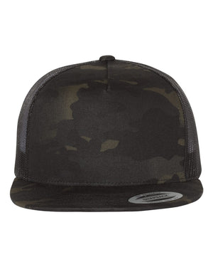 YP Classics Adult Classic Trucker Cap - Multicam Black/ Black