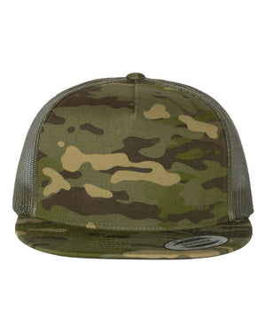 YP Classics Adult Classic Trucker Cap - Multicam Tropic/ Green