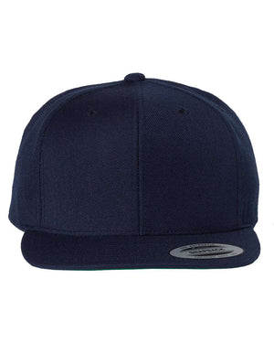 YP Classics Adult Structured Flat Visor Classic Snapback Cap - Navy