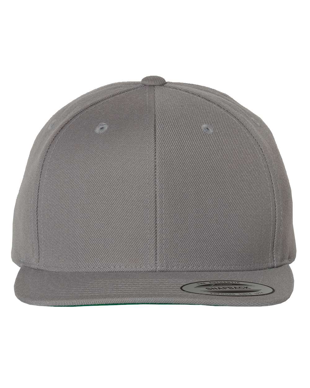 YP Classics Adult Structured Flat Visor Classic Snapback Cap - Silver