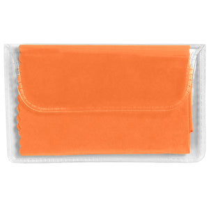 Microfiber Cleaning Cloth In Case - Orange