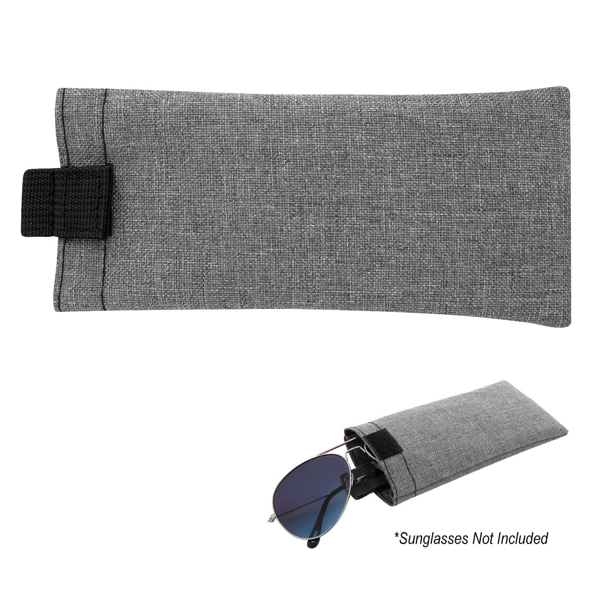 Brighton Heathered Eyeglass Pouch - Gray With Black