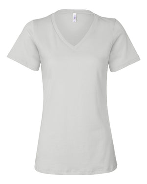 BELLA + CANVAS Ladies' Relaxed Jersey V-Neck T-Shirt - White
