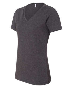 BELLA + CANVAS Ladies' Relaxed Heather CVC Jersey V-Neck T-Shirt