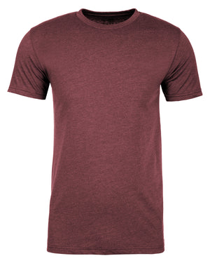 Next Level Apparel Men's Sueded Crew - Heather Maroon