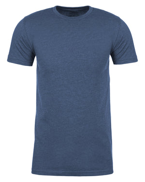 Next Level Apparel Men's Sueded Crew - Hthr Cool Blue