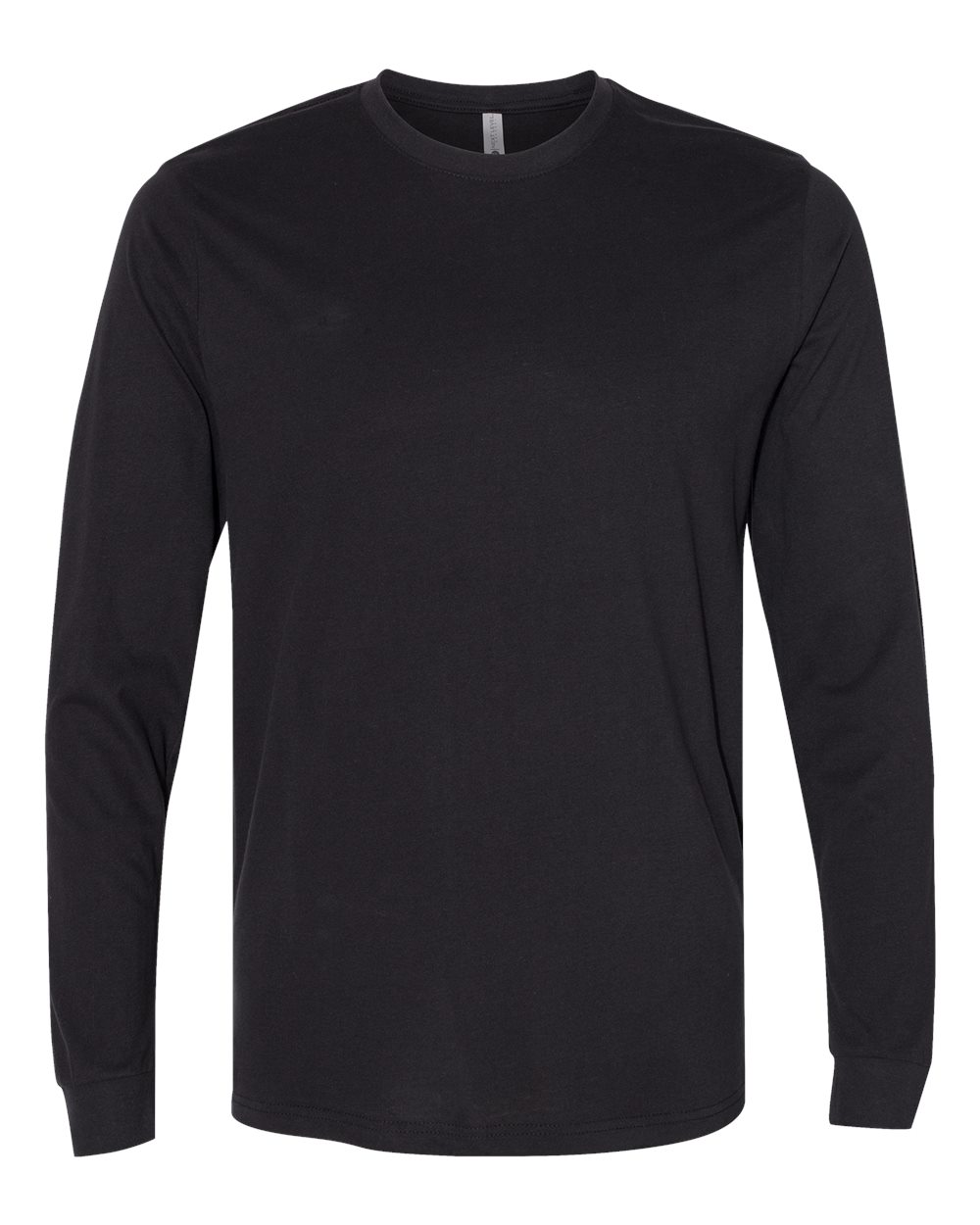 Next Level Unisex Sueded Long-Sleeve Crew - Black
