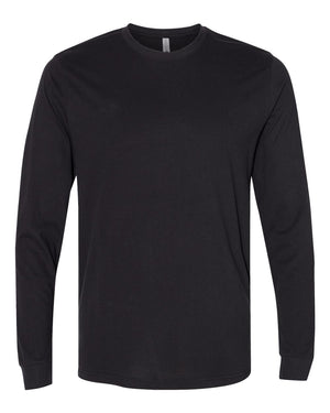 Next Level Unisex Sueded Long-Sleeve Crew - Black