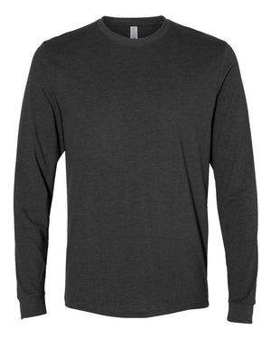 Next Level Unisex Sueded Long-Sleeve Crew - Heather Charcoal