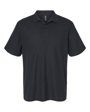 Gildan Men's Softstyle Double Pique Polo - Black