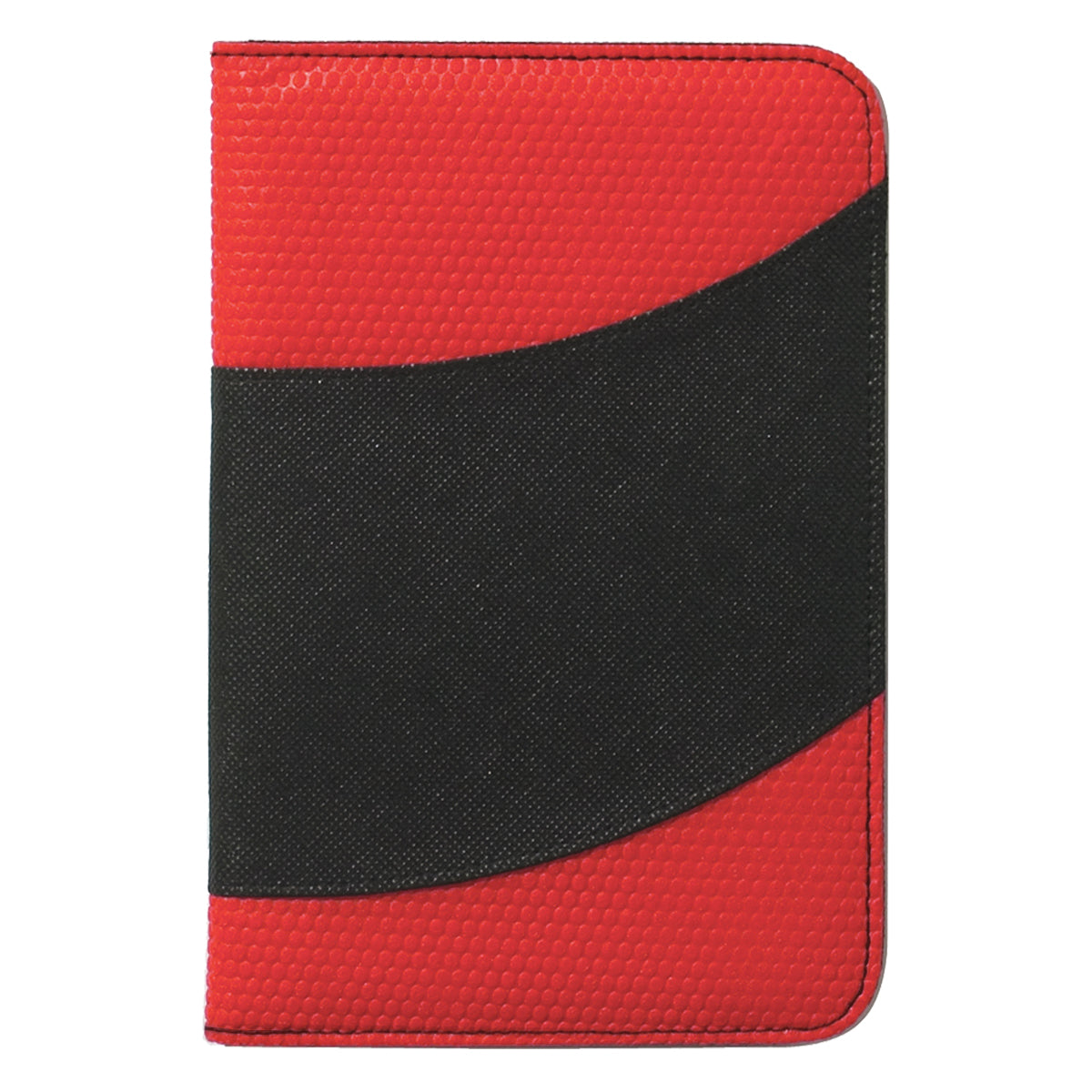 Non-Woven 5" x 7" Bubble Padfolio - Red With Black