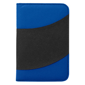 Non-Woven 5" x 7" Bubble Padfolio - Royal Blue With Black