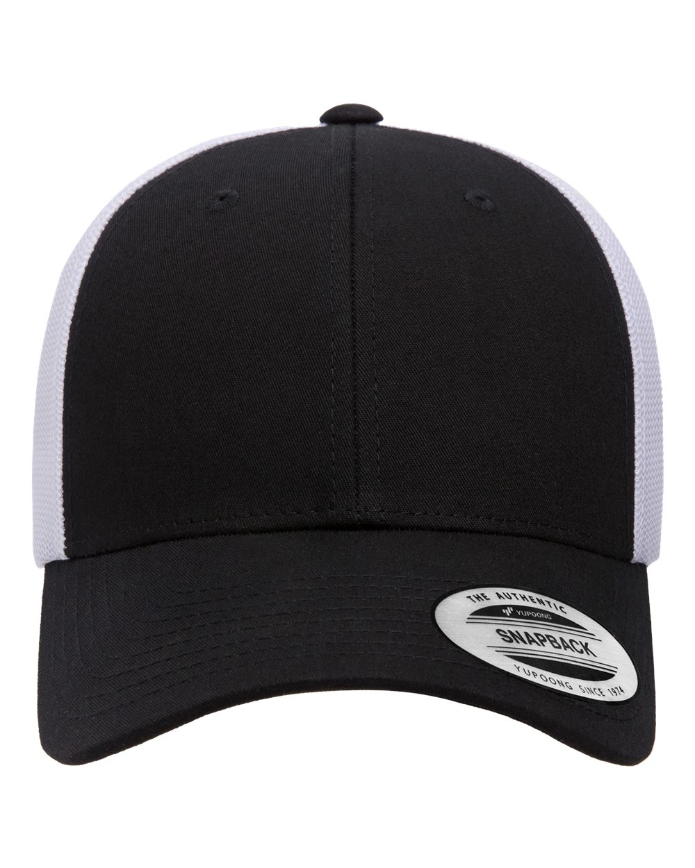 YP Classics Low Profile Trucker Cap - Black/ White