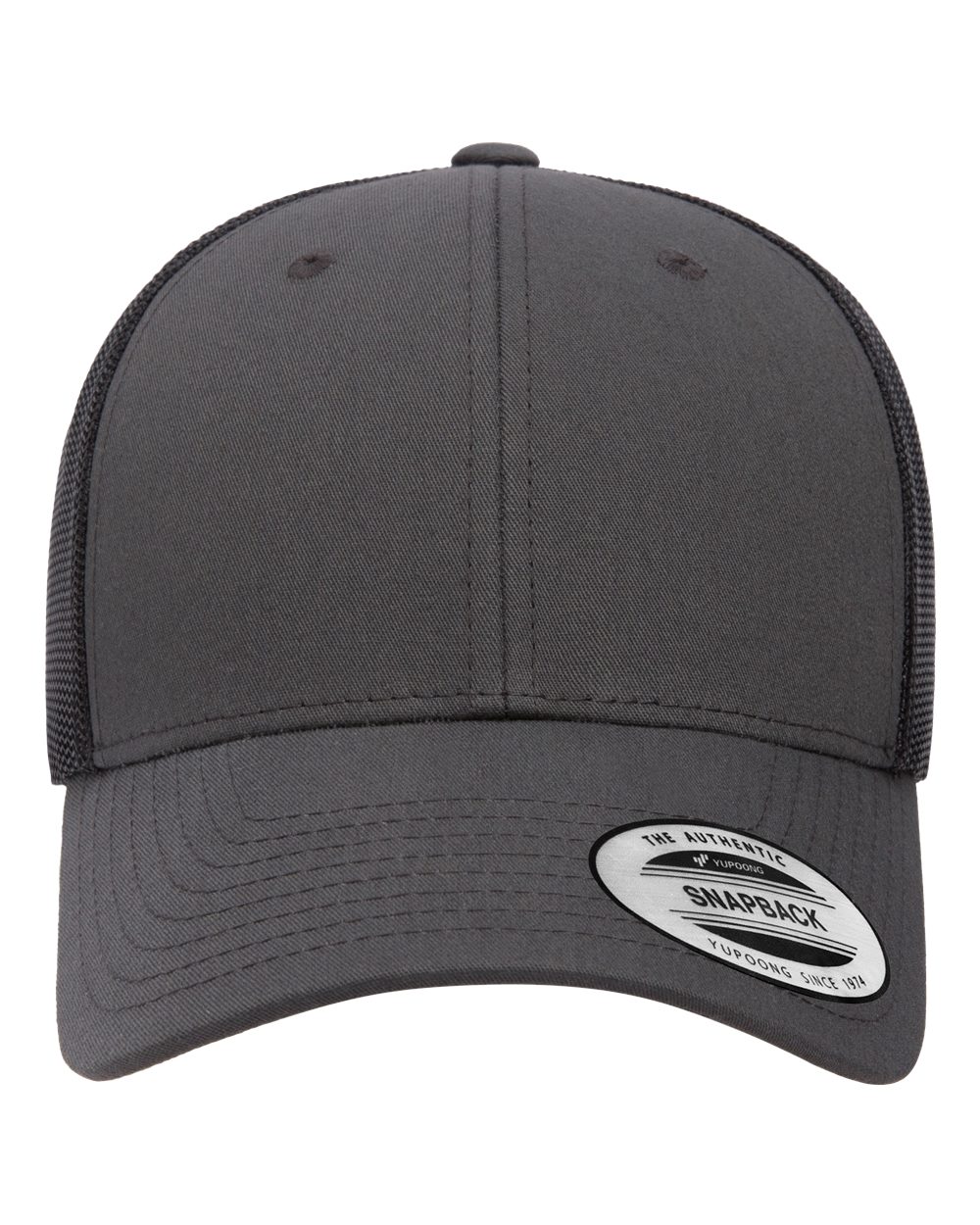 YP Classics Low Profile Trucker Cap - Charcoal/ Black
