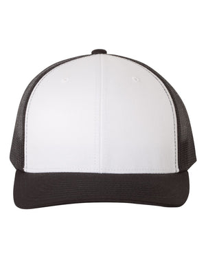 YP Classics Adult Retro Trucker Cap - Black/ White/ Black