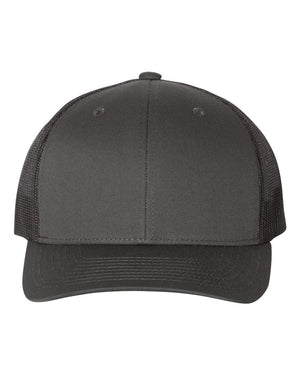 YP Classics Adult Retro Trucker Cap - Charcoal/ Black