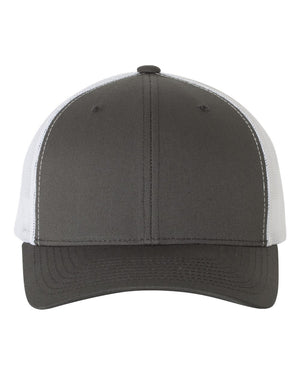 YP Classics Adult Retro Trucker Cap - Charcoal/ White