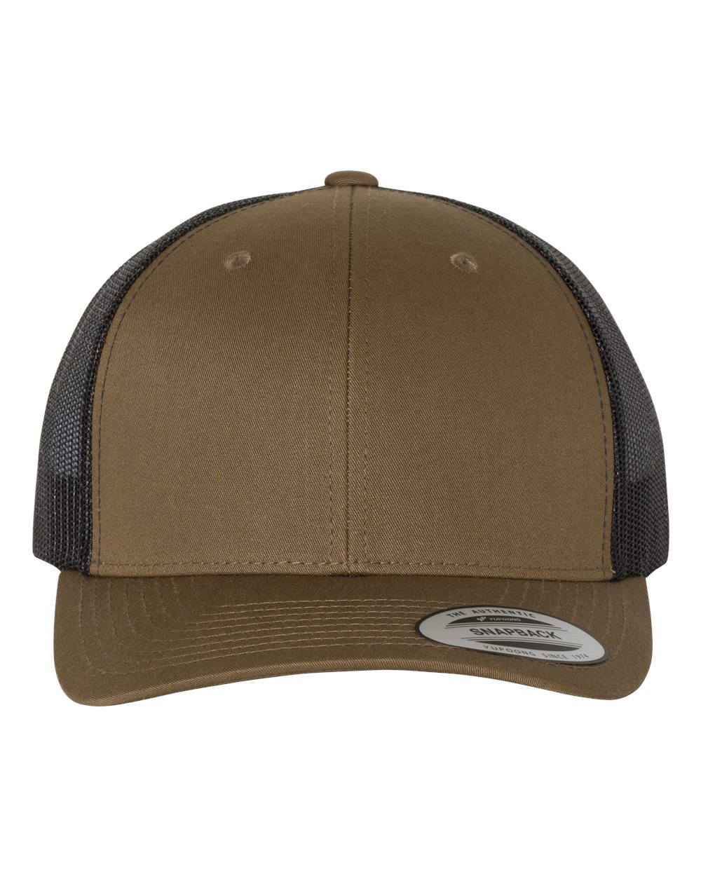 YP Classics Adult Retro Trucker Cap - Coyote Brown/ Black