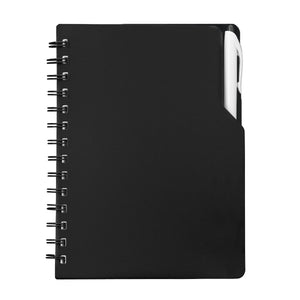 Spiral Notebook With Pen - Black