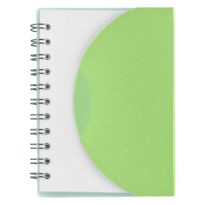 3" x 4" Mini Spiral Notebook - Frost With Lime