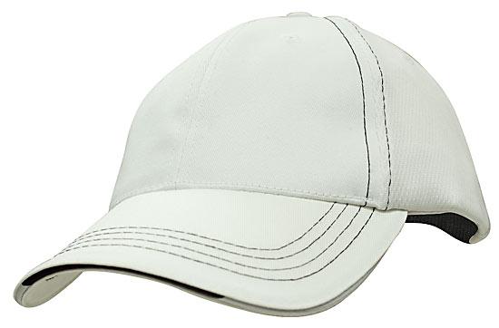 6 Panel Cool Mesh Trucker Cap with Sandwich - Custom Embroidered -