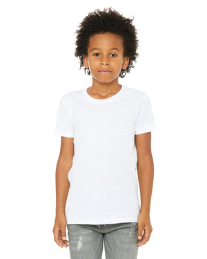 Youth CVC Jersey T-Shirt - Solid Wht Blend