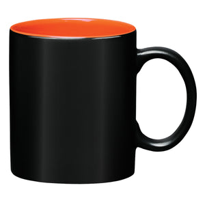 11 Oz. Aztec Mug - Black With Orange
