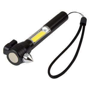 Safety Tool With COB Flashlight - Black