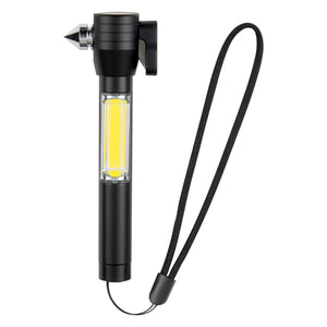 Safety Tool With COB Flashlight - Black