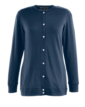 Devon & Jones Ladies' Perfect Fit™ Ribbon Cardigan - Navy