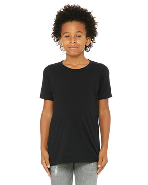 Youth CVC Jersey T-Shirt - Solid Blk Blend