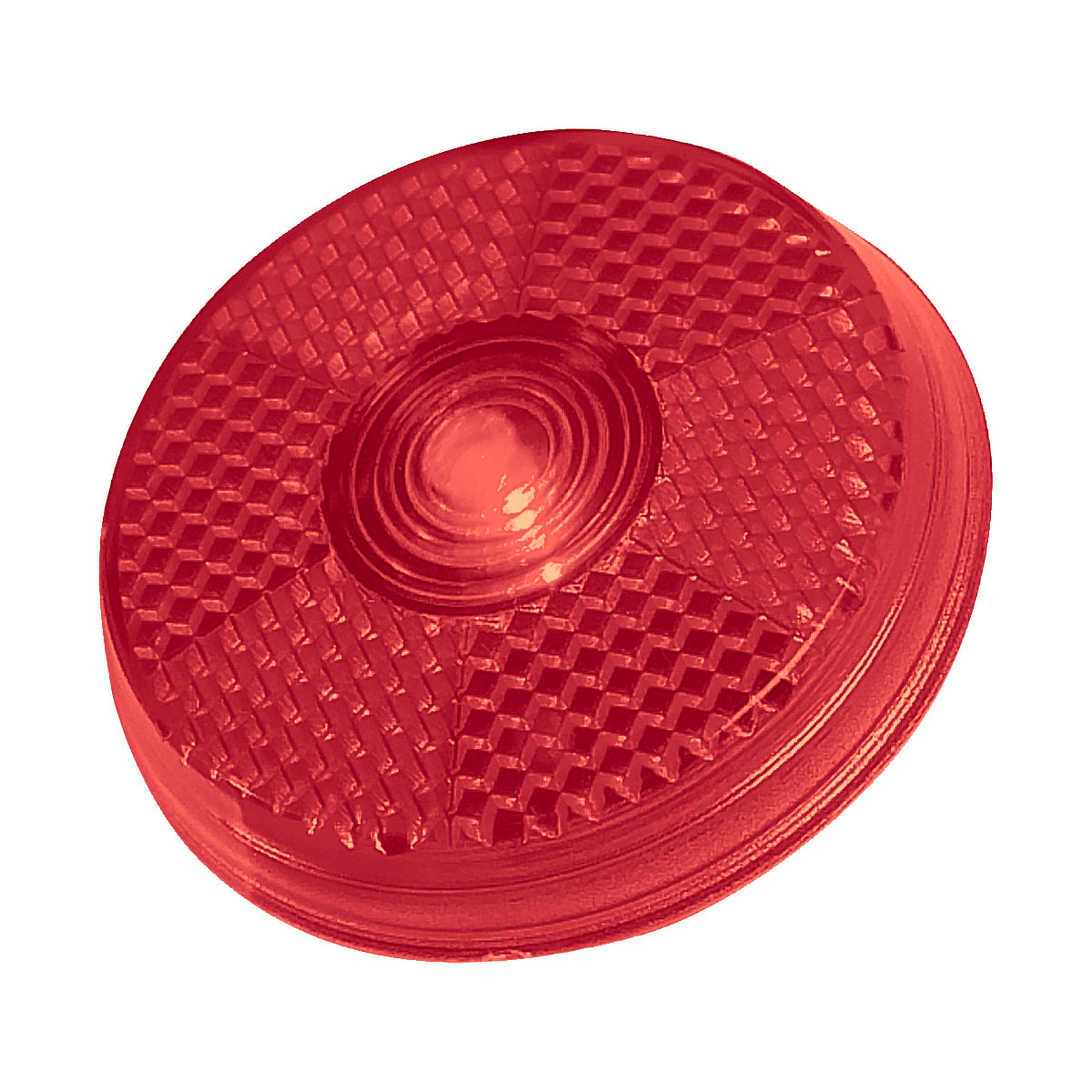 Round Blinking Light With Back Clip - Red