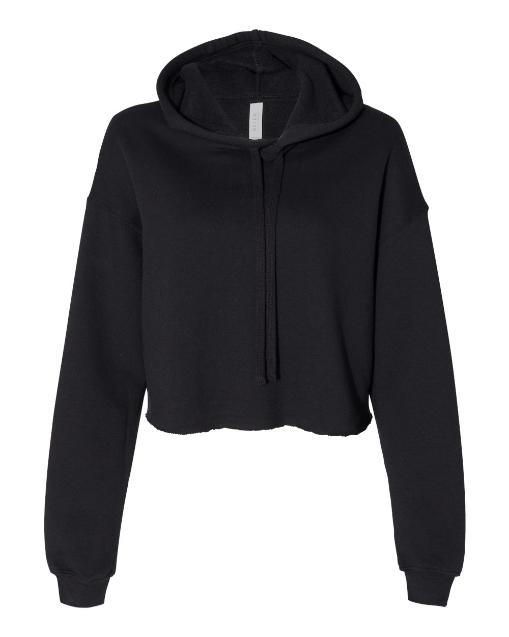 BELLA + CANVAS Ladies' Cropped Fleece Hoodie - Black