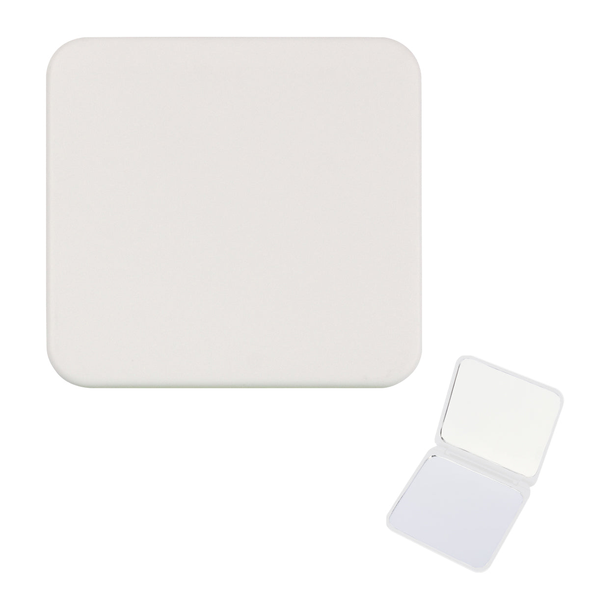 Compact Mirror With Dual Magnification - White