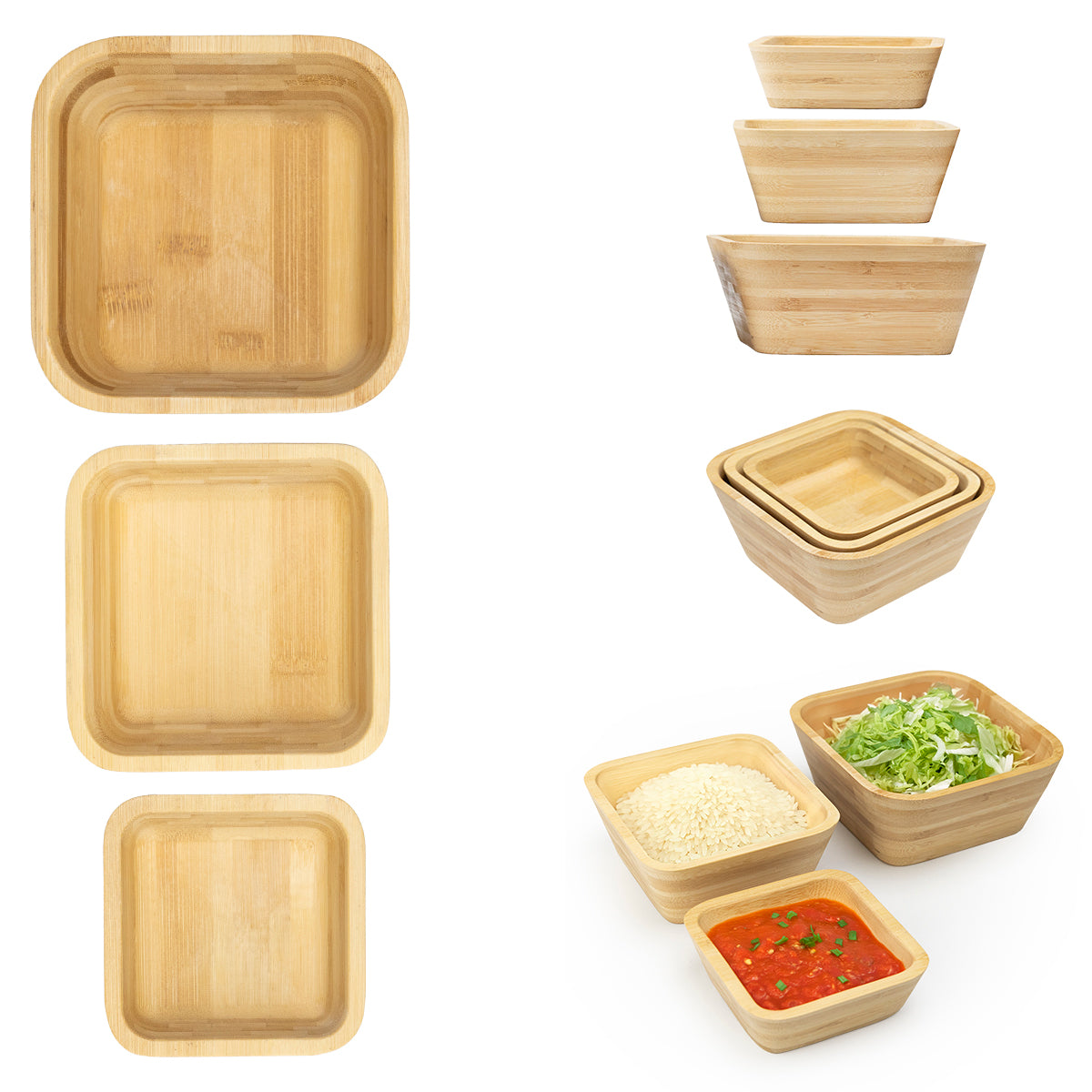 Bombay Bamboo Nesting Bowl Set - Fsc Bamboo