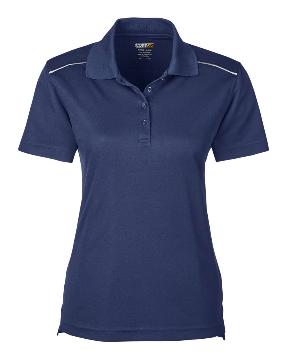 CORE365 Origin Performance Pique Polo Reflective Piping - Women's - Classic Navy