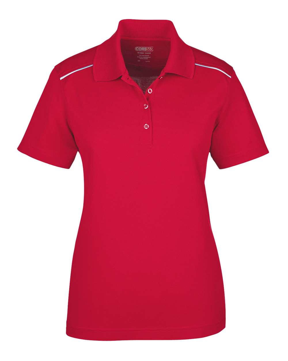 CORE365 Origin Performance Pique Polo Reflective Piping - Women's - Classic Red