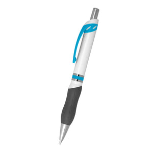 Campus Pen - White With Light Blue
